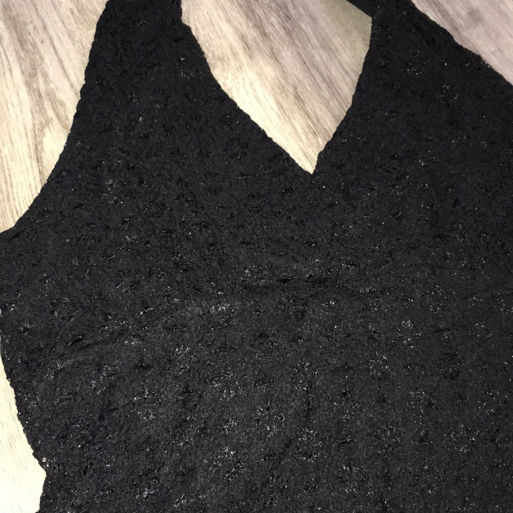 Black Lace Halter Top
